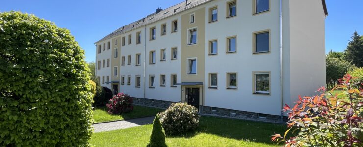 Hier lässt sich was draus machen – sonnige, teilsanierte Eigentumswohnung mit Tageslichtbad und Balkon in voll sanierter Wohnanlage in Zschopau