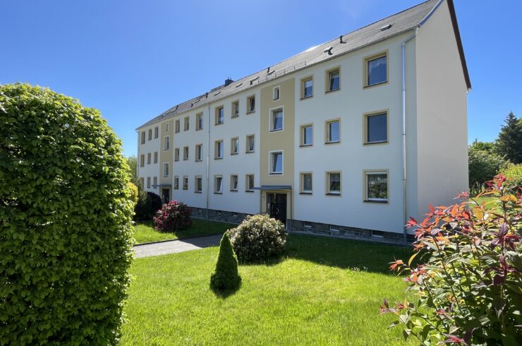 Hier lässt sich was draus machen – sonnige, teilsanierte Eigentumswohnung mit Tageslichtbad und Balkon in voll sanierter Wohnanlage in Zschopau